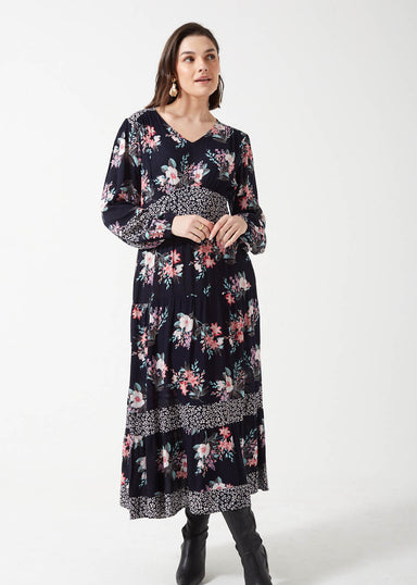 Marc Angelo Long Sleeved Floral Dress