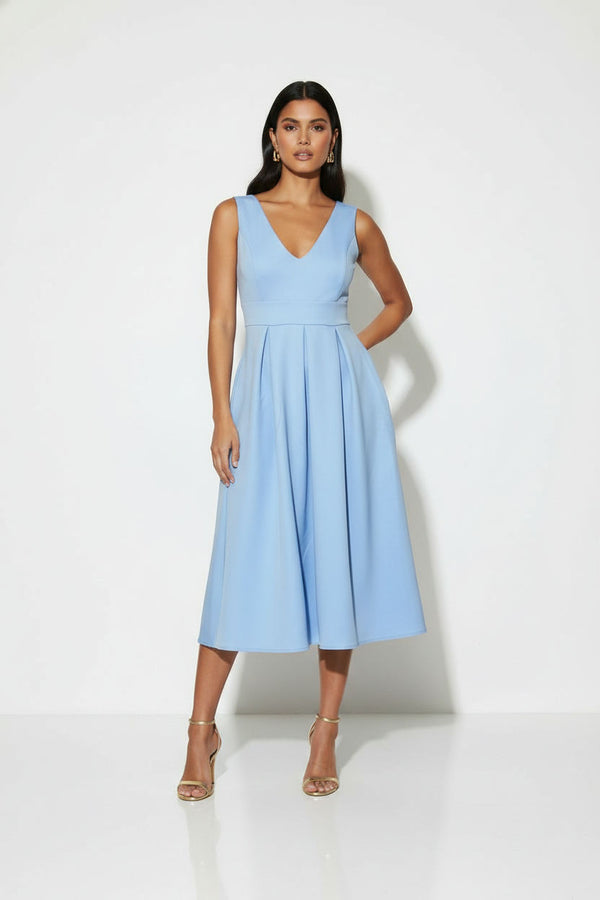 MA188/26 Sleeveless Midi Dress IN BLUE