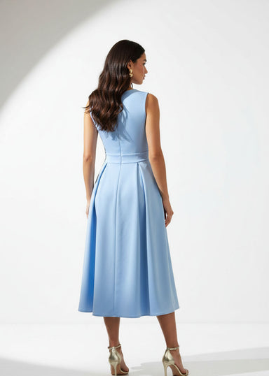 MA188/26 Sleeveless Midi Dress IN BLUE - Marc Angelo