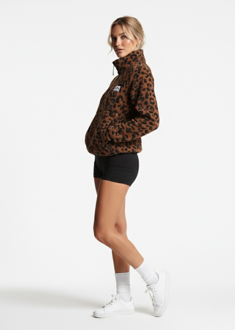The Trek fleece in Dark Leopard US45508