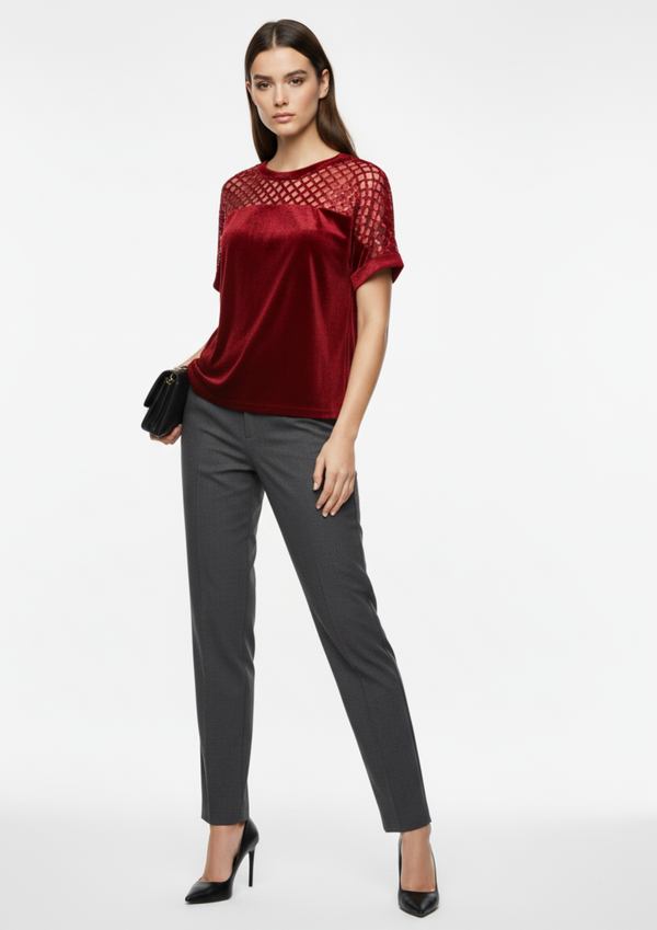 MA812937 VELVET TOP RED