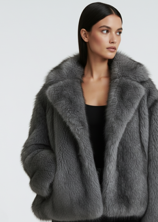 MARCANGELO FUR COAT MA85535 GREY