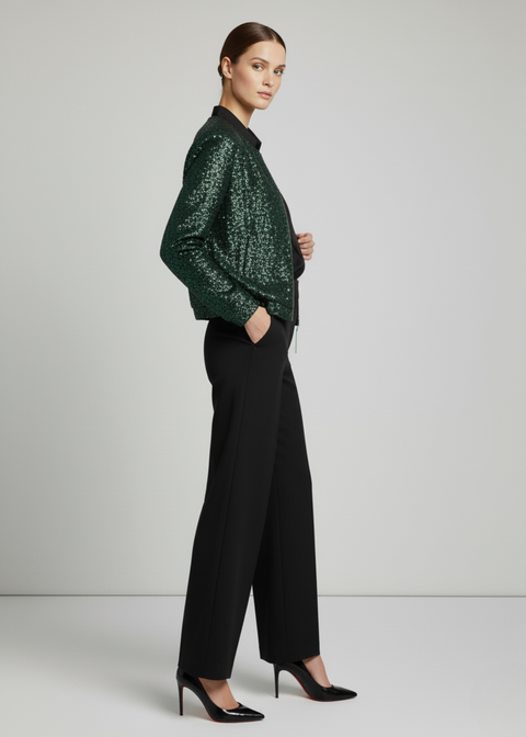 Marc Angelo Luna Sequin Jacket MA3501 GREEN