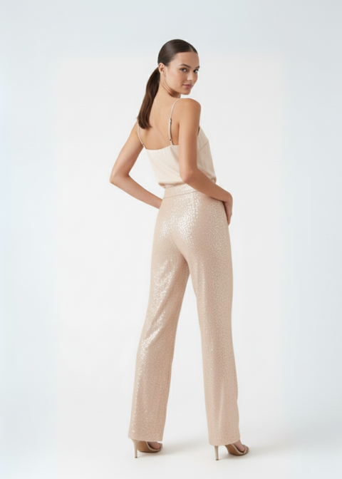 Marc Angelo Sequin Trouser MA34103 CHAMPAGNE