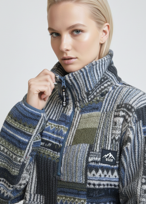 The Trek fleece in Blue Basket US45508