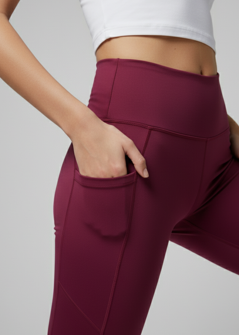 USCO LEGGINGS US-779 BURGUNDY