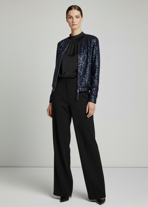 Marc Angelo Luna Sequin Jacket MA3501 NAVY