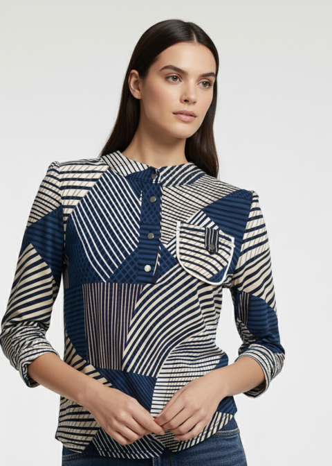 MARCANGELO SEQUIN TOP MA821580 NAVY