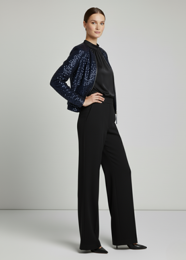 Marc Angelo Luna Sequin Jacket MA3501 NAVY