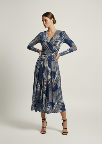 Marc Angelo JERSEY Midi Dress MA81336 NAVY