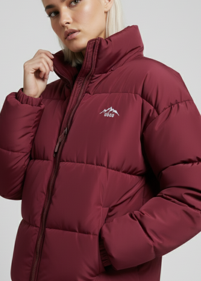 USCO PUFFER JACKET US15540 BURGUNDY