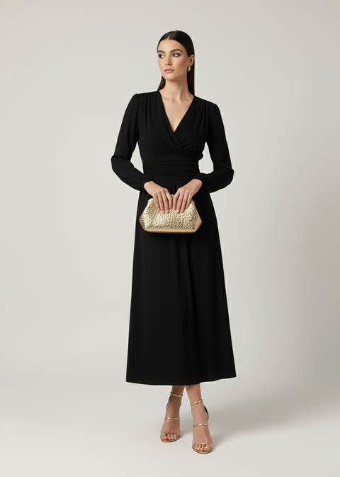 Marc Angelo Midi Dress  MA81344 BLK