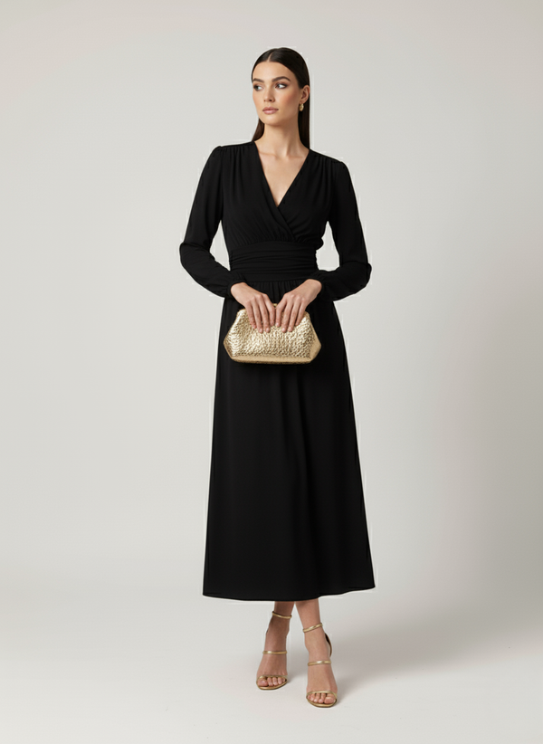 Marc Angelo Midi Dress  MA81344 BLK