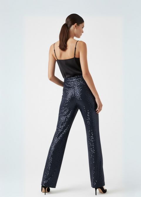 Marc Angelo Sequin Trouser MA34103 NAVY