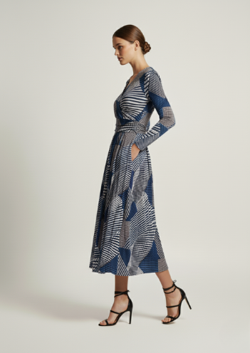 Marc Angelo JERSEY Midi Dress MA81336 NAVY