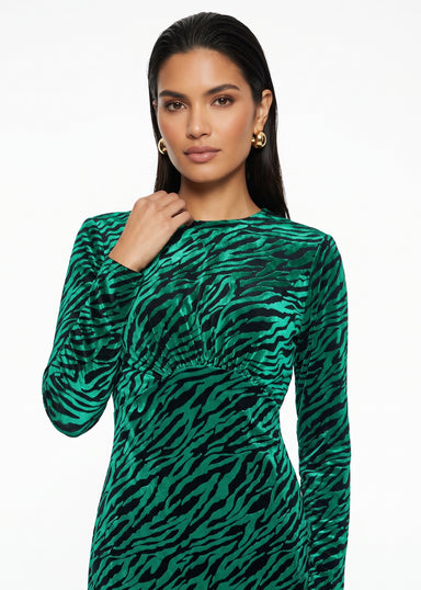Marc Angelo Velvet Midi Dress MA812925 D358 emerald - Marc Angelo