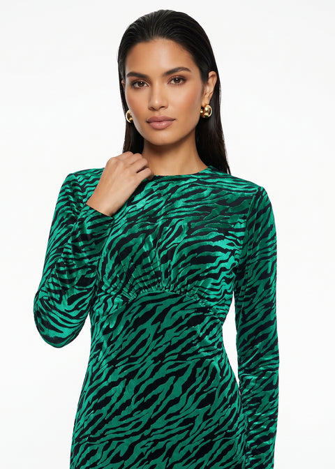 Marc Angelo Velvet Midi Dress MA812925 D358 emerald