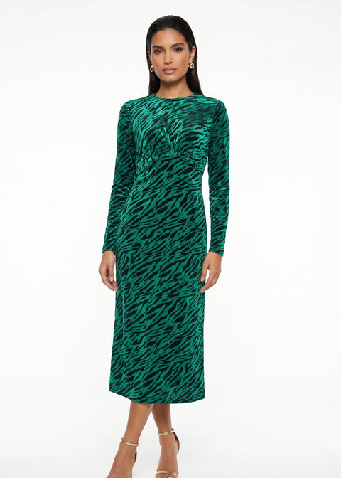 Marc Angelo Velvet Midi Dress MA812925 D358 emerald