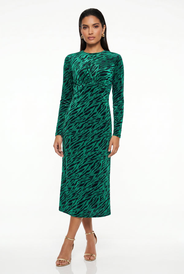Marc Angelo Velvet Midi Dress MA812925 D358 emerald