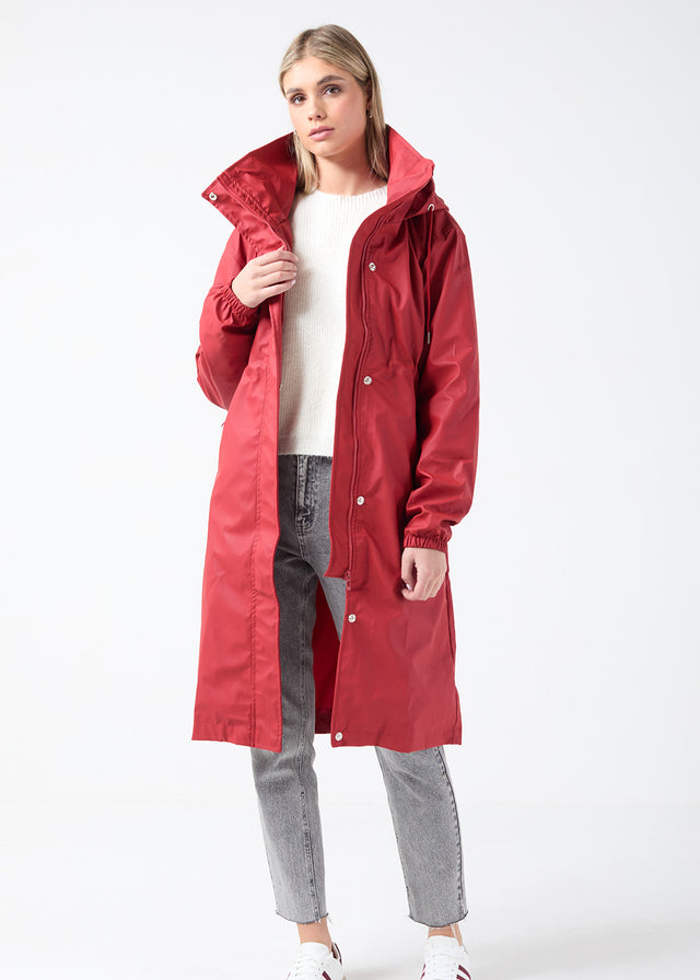 Marc Angelo Longline Raincoat MA11422 RED