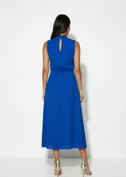 MA25163 ROYAL BLUE SLEEVELESS MIDI DRESS