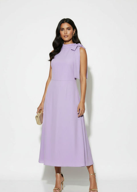 MA25163 LILAC SLEEVELESS MIDI DRESS