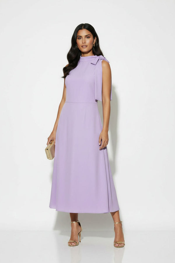 MA25163 LILAC SLEEVELESS MIDI DRESS