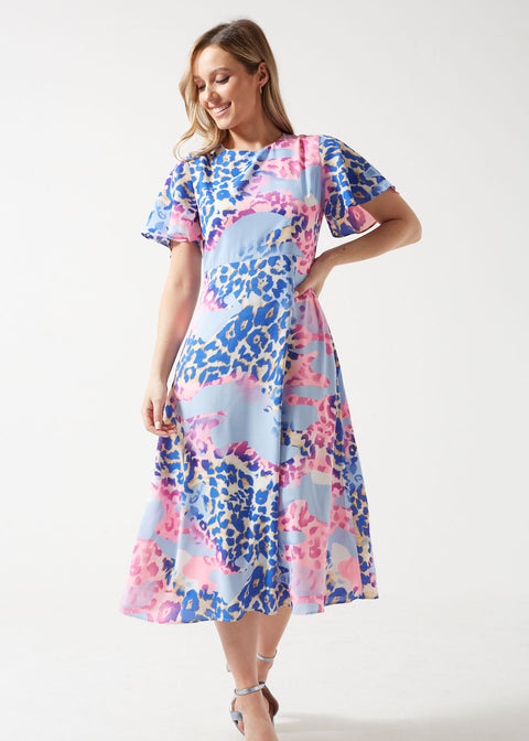 Marc Angelo Flutter Sleeve Dress