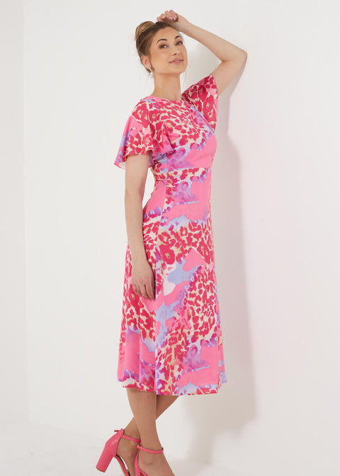 Marc Angelo Flutter Sleeve Dress