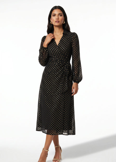 Marc Angelo Lana Collared Dress MA31129 BLACK
