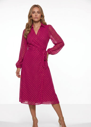 Marc Angelo Lana Collared Dress MA31129 PINK - Marc Angelo
