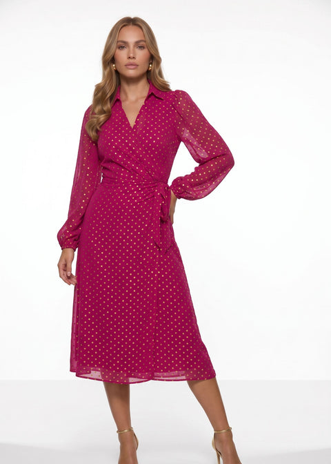 Marc Angelo Lana Collared Dress MA31129 PINK