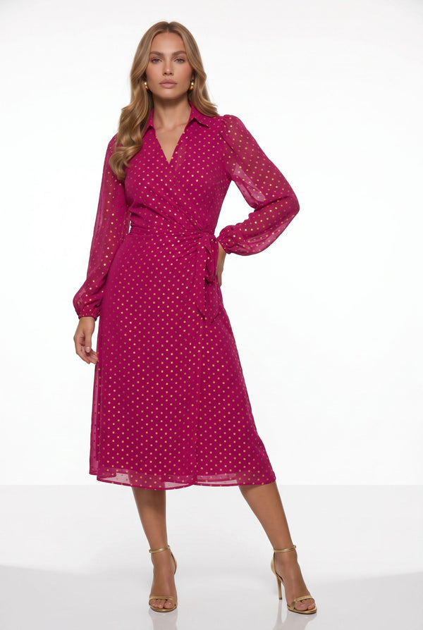 Marc Angelo Lana Collared Dress MA31129 PINK