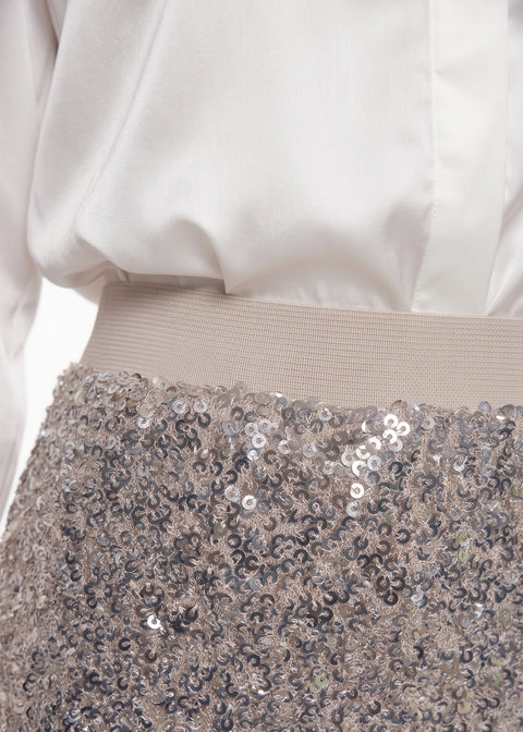 Marc Angelo SEQUIN MIDI SKIRT MA33213 champagne