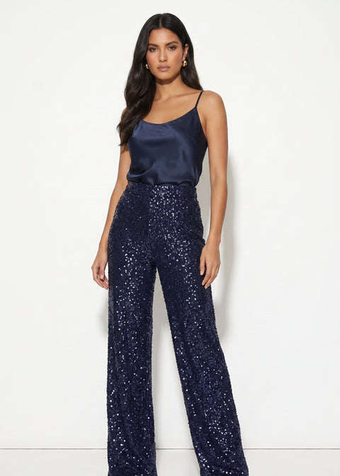 Marc Angelo Sequin Trouser MA34103 NAVY
