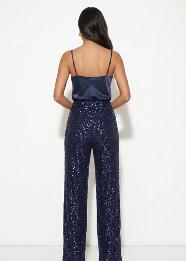Marc Angelo Sequin Trouser MA34103 NAVY - Marc Angelo
