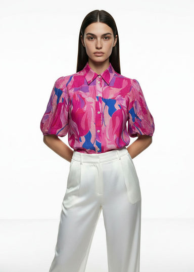 MAA5367 Ruched Accent Top mint - Marc Angelo