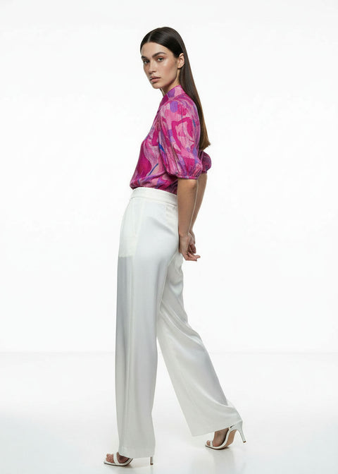 MA42279-T412 Abstract Print Short Sleeve Button-Down Shirt