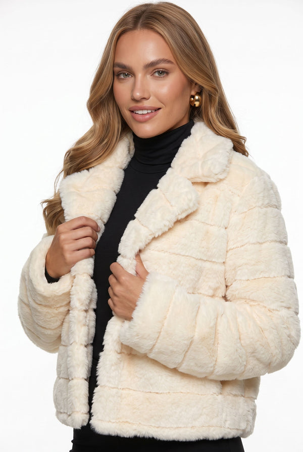 Marc Angelo Fur Coat MA45507 Cream