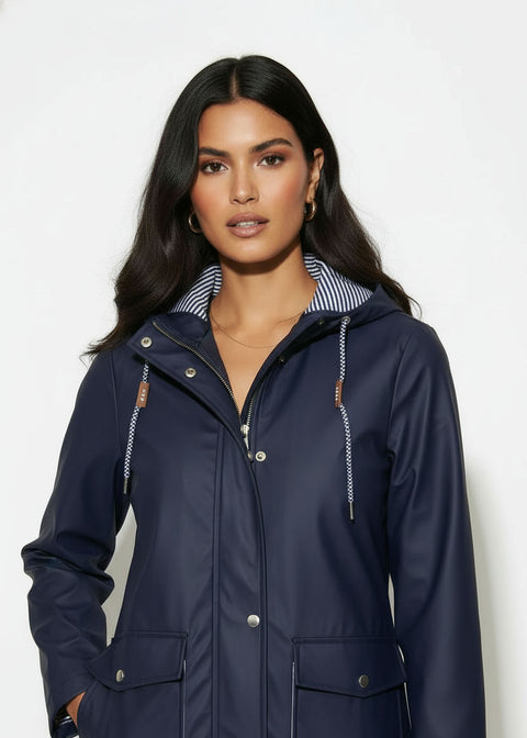Marc Angelo Raincoat MA497 Navy - Marc Angelo
