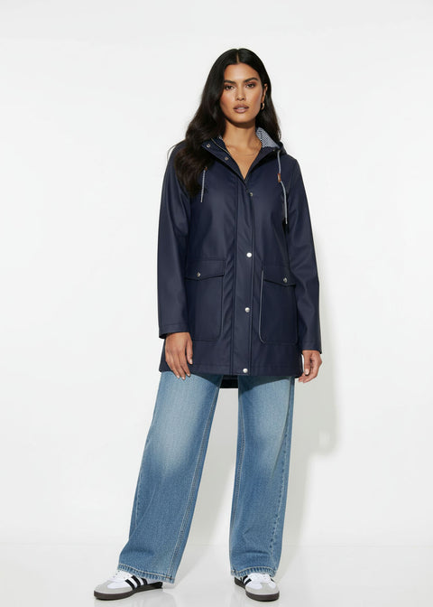 Marc Angelo Raincoat MA497 Navy - Marc Angelo