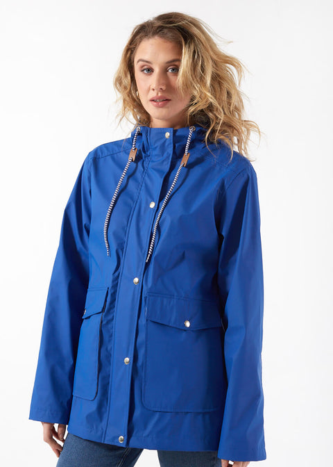 Marc Angelo Lily Stripe Lined Raincoat in Blue