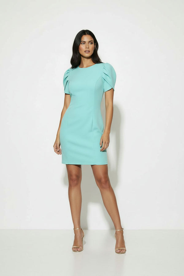 MA5453 MINT TULIP SLEEVE MINI DRESS
