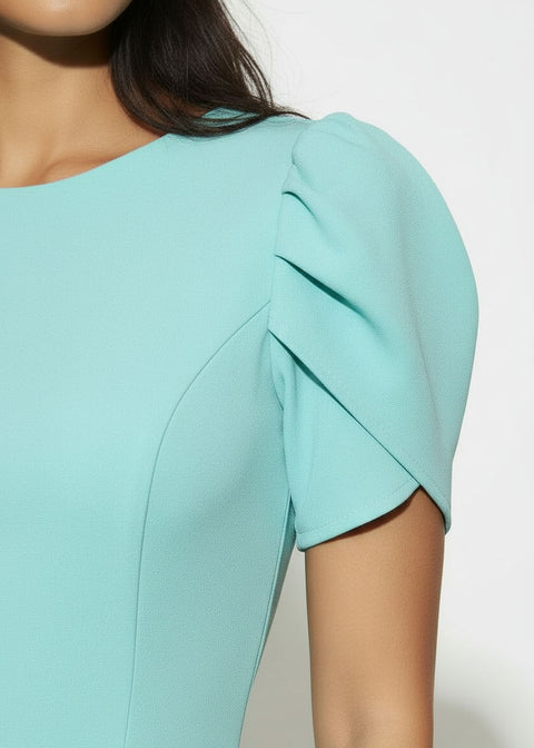 MA5453 MINT TULIP SLEEVE MINI DRESS