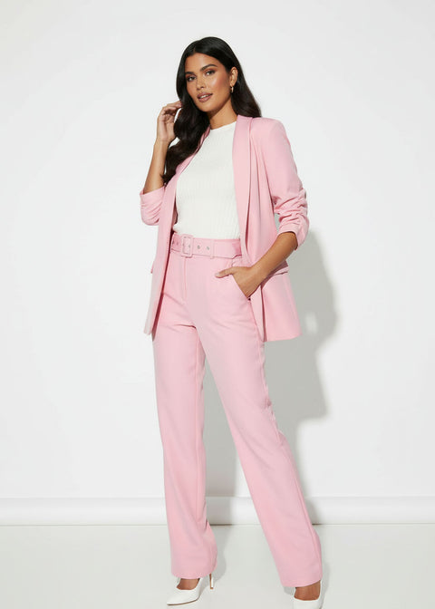 MA6078 BLAZER SUIT SET PINK - Marc Angelo