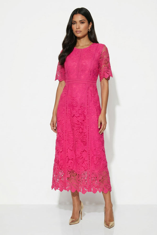 MA811315 PINK MIDI DRESS