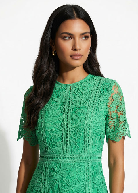 MA811315 GREEN MIDI DRESS