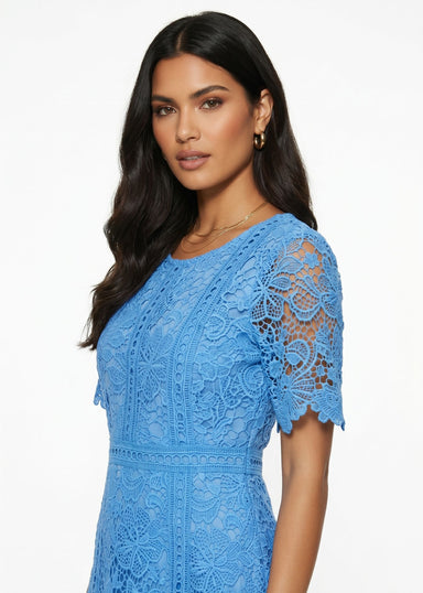 MA811315 BLUE MIDI DRESS - Marc Angelo