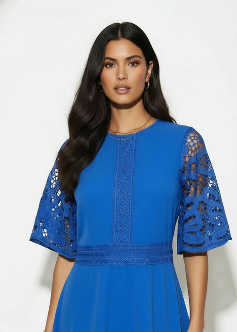 MA811975 CORNFLOWER BLUE MIDI DRESS