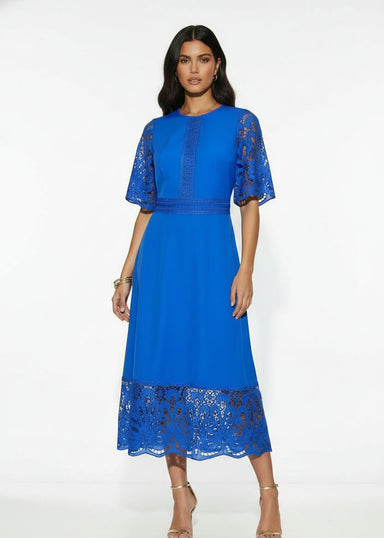 MA811975 CORNFLOWER BLUE MIDI DRESS - Marc Angelo